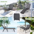 thumbnail image 5 of AECOJOY Outdoor Chaise Lounge Chair, Adjustable Textile Reclining Folding Pool Lounge, Gray, 5 of 7