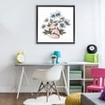 thumbnail image 2 of Gentle Fox with Flowers Black Framed Floater Canvas Wall Art, design by Cecilia Battaini, 2 of 10