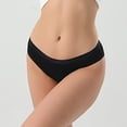 thumbnail image 3 of Calzoncillos de mujer Bragas de algodón amigables con la piel simples de moda Ropa interior de mujer de cintura baja Negro XL, 3 of 8