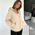 thumbnail image 6 of Zip Hoodies for Women Casual Long Sleeve Drawstring Sweatshirt 2026 Fall Fashion Oversized Outfits Clothes, 6 of 6