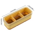 thumbnail image 2 of Tunhigl Mini Ice Cube Tray with Lid - 3 Compartment Small Ice Cube Box for Home, Soft Bottom & Food Safe Household Ice Maker Yellow, 2 of 4