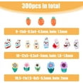 thumbnail image 2 of 300Pcs 3 Styles Polymer Clay Beads Set Assorted Cartoon Flower Rabbit Carrot Polymer Beads Multi-Colored Animal Spacer Beads Easter Gifts for DIY Jewelry Making DIY, 2 of 8