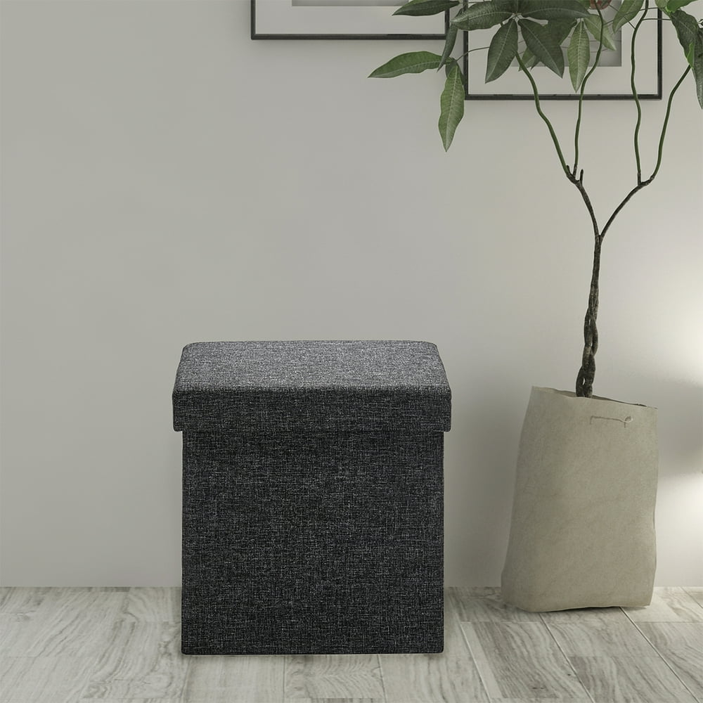 Foldable Storage Ottoman, Charcoal Gray by Seville Classics Walmart