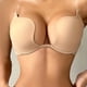 thumbnail image 1 of Low Plunge Push Up Bra With Clear Straps Low Cut Convertible Underwire Padded Cleavage Bra, Women's Underwear & Lingerie, 1 of 5
