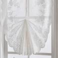 thumbnail image 7 of Faty-T Farmhouse Sheer Kitchen Curtains 47 inches Long 1 Panel, Rod Pocket Floral Embroidered Tie Up Cafe Curtain for Bedroom Living Room Bathroom Small Windows, 7 of 7