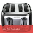 thumbnail image 3 of BLACK+DECKER 4-Slice Toaster, Extra Wide Slots, 7, 3 of 7