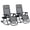 Gray 345, variant on 2 Pack Zero Gravity Rocking Chairs for Patio, Foldable Outdoor Lounge Recliners with Cup Holder and Phone Slot, Gray Steel Frame