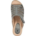 thumbnail image 4 of White Mountain Womens Valencia Faux Leather Peep-Toe Wedge Sandals, 4 of 6