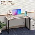 thumbnail image 5 of FDW 47.2 inches Computer Desk,Modern Simple Style PC Desk with Metal Frame，Nature, 5 of 7