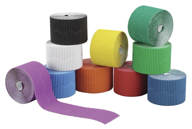 2 1/4" x 50' Roll Multiple Colors Lot of 2 Pacon® Bordette Decorative Border 2 1/4" x 50' Roll Multiple Colors Lot of 2 Pacon® Bordette Decorative Border