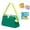 Dark green, variant on Waterproof Silicone Bag for Beach Pool Travel, Leakproof & Durable Lightweight Travel Pouch, Easy to Clean, Summer Handheld Storage Bag Washable for Beach Hiking Camping,Mint green,Mint green