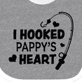thumbnail image 4 of Inktastic I Hooked Pappy's Heart with Fishing Rod Boys or Girls Baby Bib, 4 of 4