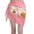 thumbnail image 2 of Kll Lucky Cat ,Cute Cat Print Women'S Sarong Coverups Short Bathing Suit Wrap Skirt Beach Wrap Swimsuit Cover Ups, 2 of 7