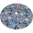 thumbnail image 3 of Cartoon Skull and His Friends Christmas Tree Skirt 36" Decor Mat for Thanksgiving Halloween Xmas New Year Holiday Party Home Holiday Occasion Decorations, 3 of 6