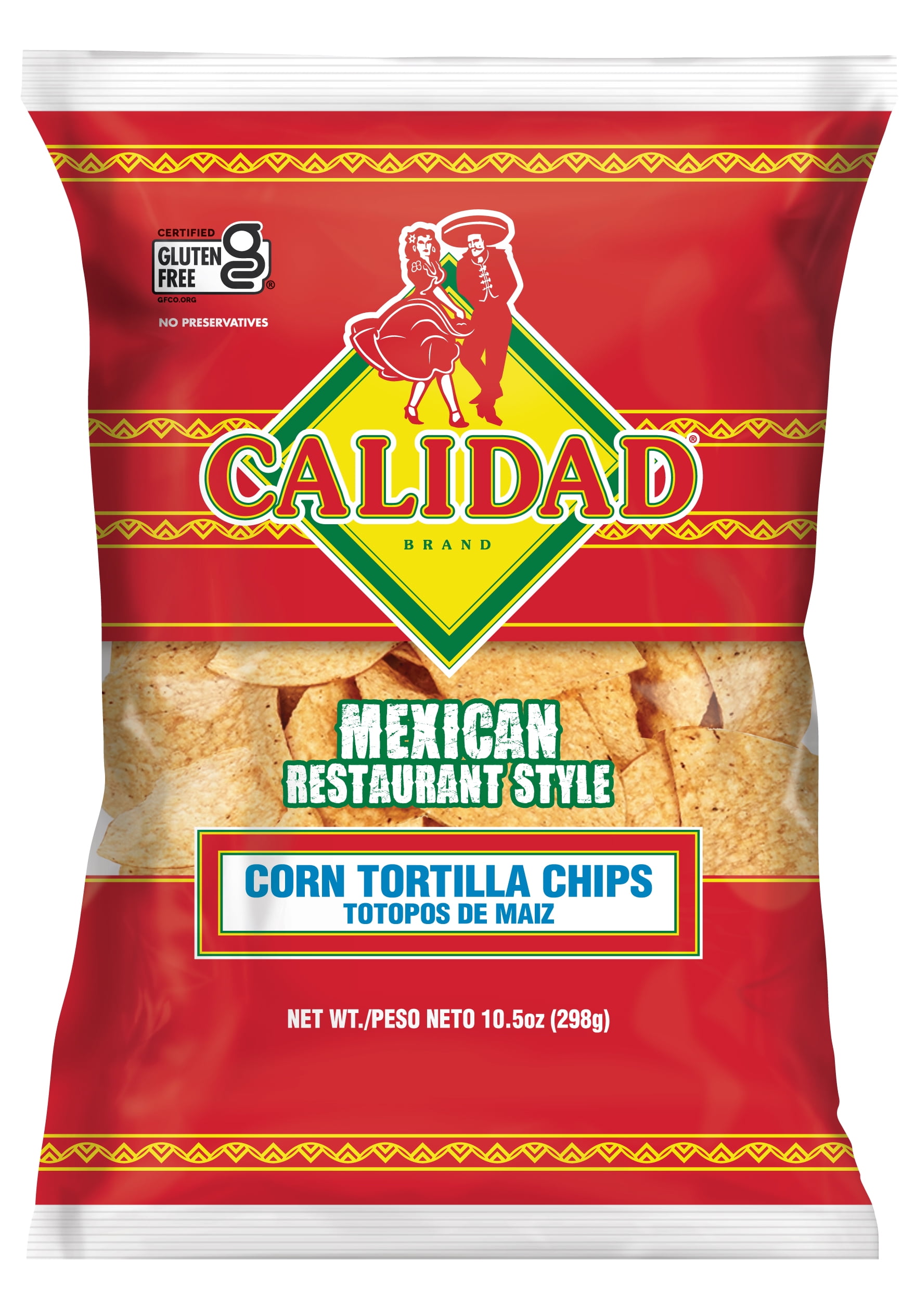 Calidad Mexican Restaurant Style White Corn Tortilla Chips, 10.5 OZ