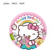 thumbnail image 3 of Vajilla desechable para fiesta de Hello Kitty, vaso, plato, servilleta, mantel, pancarta con globos para cumpleaños de niños, suministros para baby shower, 3 of 4