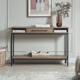thumbnail image 2 of Henn&Hart 45" Blackened Bronze/Antiqued Gray Oak Console Table, 2 of 5