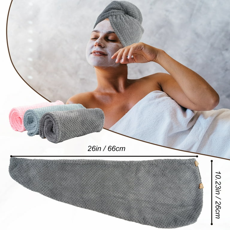 MoHern Microfiber Hair Towel, Absorbent Hair Wrap for Drying