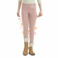 thumbnail image 2 of MKOSPLRT High Waist Leggings for Girl 2-9Y Fleece Lined Winter Leggings Warm Stretch Yoga Gym Tights Funny Letter Print Leggings, 2 of 6