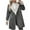 Dark Gray, variant on Plus Size Winter Coats for Women Warm Sherpa Fleece Lined Jackets Lapel Parka Faux Suede Pea Coat Outerwear