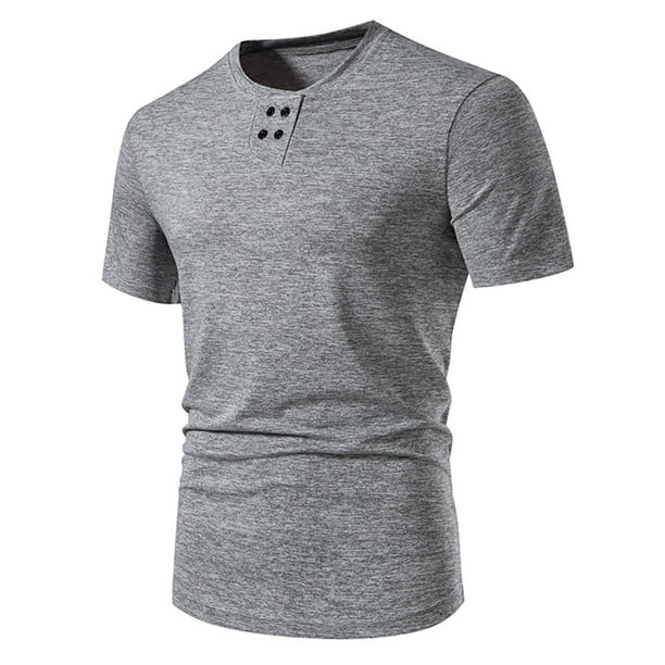 pstuiky camiseta de hombre, Camiseta de manga corta con cuello redondo y estampado liso para hombre ropa de hombre xl