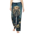 thumbnail image 1 of Balery Starry Sky Meditating Lion Pantalones de pijama para mujer, pijamas ultraligeros, pantalones de estar por casa-Large, 1 of 6