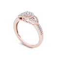 thumbnail image 2 of 3/8Ct TDW Diamond 10K Rose Gold Cluster Halo Engagement Ring, 2 of 5