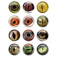 thumbnail image 2 of Cabujón de cristal con forma de ojo de dragón en pares, 12 mm, 16 mm, 18 mm, 20 mm y 25 mm, redondo, para fotografía, con parte trasera plana, 2 of 4