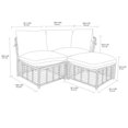thumbnail image 3 of HOMETRENDS Deco Sol 3-Piece Patio Modular Sectional Set - Grey, 3 of 9