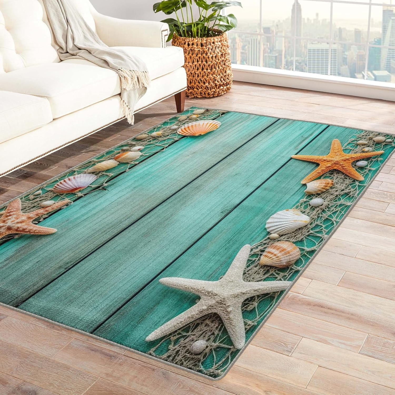 Tapis Lavable 100x160 Cm Thème Notes De Musique - Flanelle Douce - Dos Antidérapant TPR - Pour Salon, Chambre, Bureau