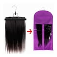 thumbnail image 3 of 3conlineservice Extensión de cabello Bolsa de almacenamiento Funda de protección impermeable para con percha violeta Zulema Estuche para peluca, 3 of 8