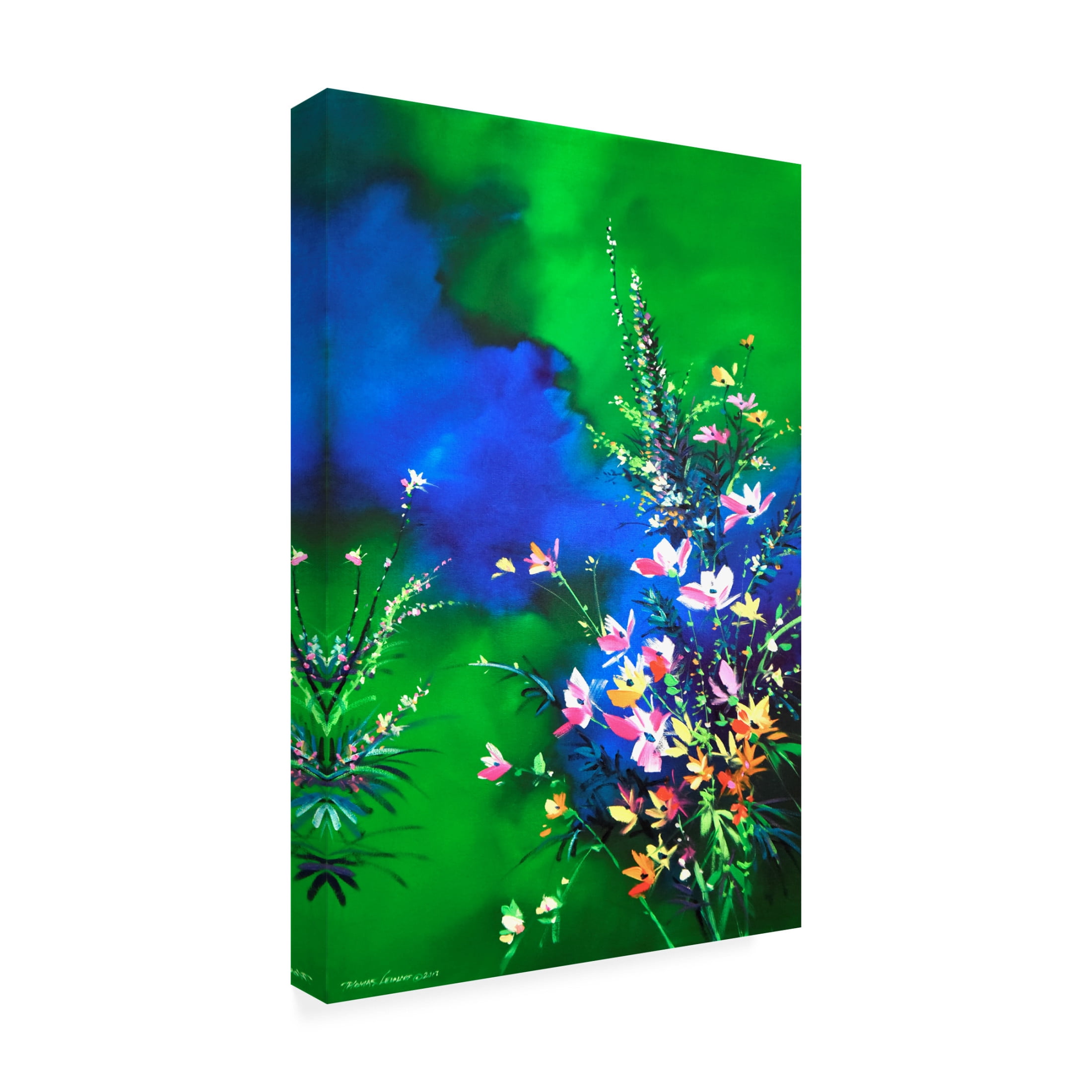 Canvas Wall Art - Thomas Leung 'Spring Bouquet' Wall Art for Living Room, Bedroom, or Office Décor by Trademark Fine Art - 30 x 47 Inches