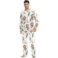 thumbnail image 5 of Matching Pajamas for Couples Cartoon Monkey His and Hers Pajamas Sets Soft Long Sleeve Sleepwea, 5 of 8
