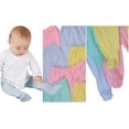 thumbnail image 3 of ToBeInStyle Babys 4-Pack Casual Ultra-Soft Cotton Infant Footed Pants - Pastel - 6-9 Months Old, 3 of 7