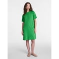 thumbnail image 3 of Time and Tru Women's Seamed Mini Dress with Short Sleeves, Sizes XS-XXXL, 3 of 6
