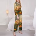 thumbnail image 3 of Balery Butterflies In Flower Field Conjunto de Pijama con Estampado para Mujer, Conjunto de Dos Piezas con Manga Larga, Ropa de Dormir Suave con Bolsillos, Pijamas Cómodos-Small, 3 of 7