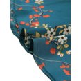 thumbnail image 5 of INSPIRE CHIC Women's Floral Print Point Collar Button Down Belted Satin Dress S Peacock Blue, 5 of 5