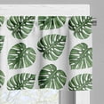 thumbnail image 5 of Ambesonne Green Leaf Valance & Curtain, Palm Leaves Nature, 55"x36", White and Green, 5 of 6