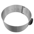 thumbnail image 1 of Wweixi Stainless Steel Cake Mold Adjustable Round Non-layered Mousse Ring Mould Dessert Bakeware with Scale 6-12 Inches, 1 of 7