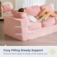 thumbnail image 4 of GOODONE Bean Bag Chair,Bean Bag Sofa with Pillows and Armrests,Floor Sofa,Reading Chair,High Elastic Lazy Sofa,Suitable for Bedroom and Living Room,No Assembly Required,3Seater,Pink, 4 of 9