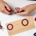 thumbnail image 4 of SHINYPASING Fabric and Wooden Bead Design Tray for Jewelry Making and Decoration Brown, 4 of 6