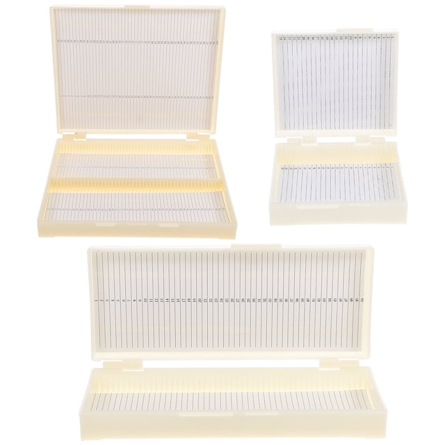MasteelfCA 3pcs Microscope Slide Dispensers Glass Slide Holders Assorted Slide Boxes