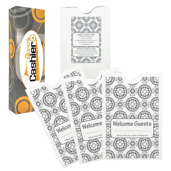 500 Cashier Depot Enveloppe/soupape pour Clé "" Bienvenue Invités" 2-3/8 Pouces" x 3-1/2 Pouces" Papier Blanc Robuste 24lb, 500/boîte (Gris)