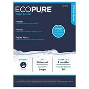 EcoPure EPW4P Pleated Whole Home Replacement Water Filter - Universal Fit - Fits Most Major Brand Systems
