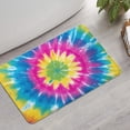 thumbnail image 2 of Colorful Rainbow Tie Dye Spiral Pattern Bathroom Rugs Mat,Non Slip Microfiber Bathroom Rug,Rubber Backing,Soft Bathroom Mats for Bathroom Floor,Tub and Shower,17x27in(43x68cm), 2 of 5