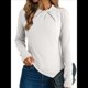 thumbnail image 3 of Blusas de Mujer de Larga Térmicas con Nudo Torcido, Cuello Alto, Informales, Ajustadas, Suaves y Elásticas. XL, 3 of 8
