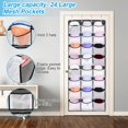 thumbnail image 2 of Hat Rack Hat Organizer For Baseball Caps 24 Mesh Pockets Over The Door Hat Rack Ball Cap Organizer With Over Door Hooks Hanging Cap Holder Organizer Hanger For Hats Storage,Grey, 2 of 7