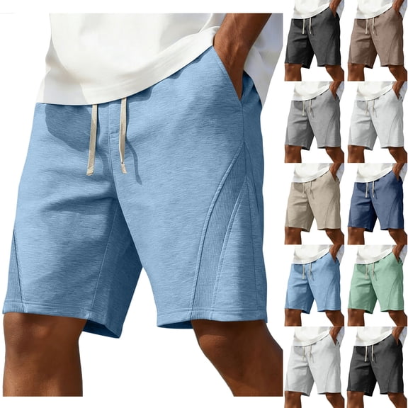 Kmdttou Men's Shorts Athletic Sports And Leisure Shorts For Fitness Training Four Sided Elastic Five Piece Workwear Shorts (Regular and Big & Tall Sizes)