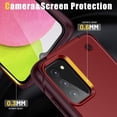 thumbnail image 4 of for Samsung A03S Case,Galaxy A03S Phone Case with Tempered Glass Screen Protector,[Military Grade] Kickstand Hybrid Shockproof Protective Case for Galaxy A03S, Dark Red, 4 of 14