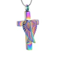 thumbnail image 1 of Angel Wings Cremation Jewelry for Ashes Cross Urn Necklace Memorial Necklace for Human Ashes of Loved Ones Keepsake Pendant for Men Women, 1 of 9